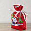 Новорічний різдвяний подарунковий мішечок/вишивка-будиночок, червоний/ПП"Світлана-К", фото 4