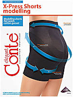Леггинсы-шорты утягивающие женские Conte X-Press Shorts 17С-103СП, 90 Den, р.3, nero