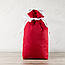 Новорічний різдвяний подарунковий мішечок — санта та вінок, червоний, фото 3