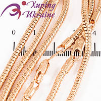 Ланцюжок позолота Xuping "Снейк" 0,3/50 см (Медицинське золото)