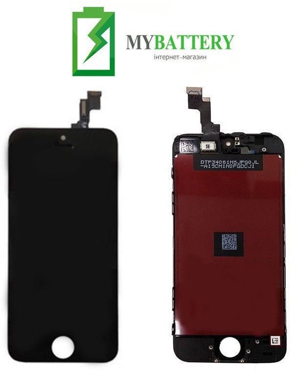 Дисплей (LCD) iPhone 5S/SE із сенсором чорний оригінал (переклейка)