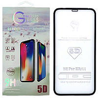 Защитное стекло 5D для iPhone 11 (Black)