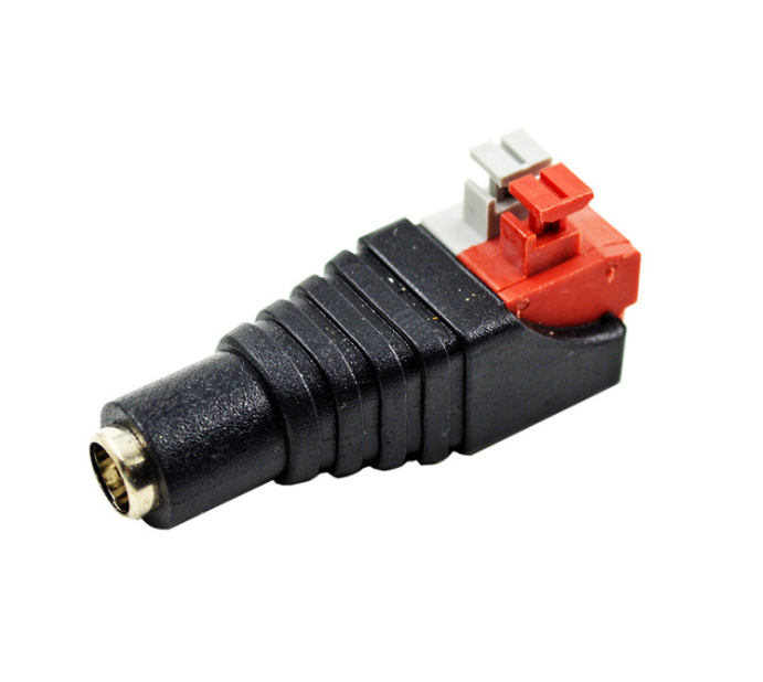 Штекер живлення Power jack 2pin — 5,5 mm "мама" із затискачами для світлодіодної стрічки та блоків живлення