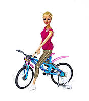 Набір лялька з вихованцем на велосипеді Miss and Gaga 51803
