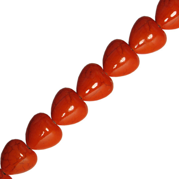 Намистини Кулони Підвіски 20х20х9 мм Серця Малі Колір Оранжевий, Фурнітура для Біжутерії, фото 1