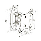 Крепление для телевизора Simpler 11ET (наклонно-поворотное до 28 дюймов 100x100), фото 8