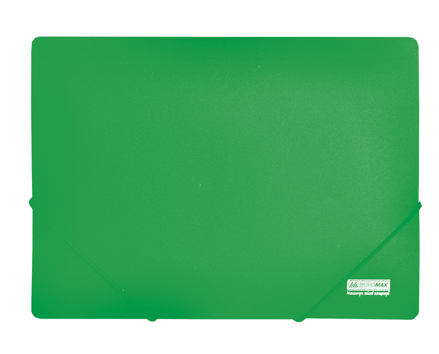 Папка пластиковая А4 на резинках Jobmax зеленая(BM3911-04)