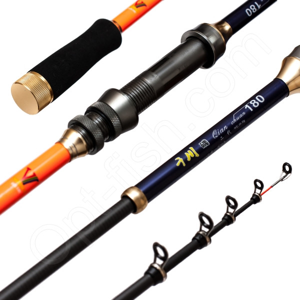 Спінінг телескоп карбоновий Qian Chuan 10-30g 1,8м, фото 1