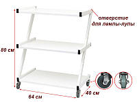 Тележка косметологическая / манипуляционная на 3 полки мод.208 металл