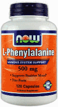 L-Фенилаланин, Now Foods, L-Phenylalanine, 500 mg, 120 Caps