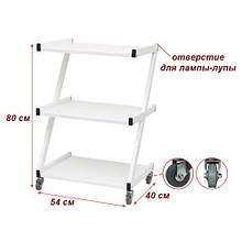 Візок косметологічна / маніпуляційна на 3 полиці мод.207 метал