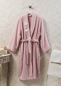 Халат жіночий бамбук з бавовною Adney Pink М 50-52