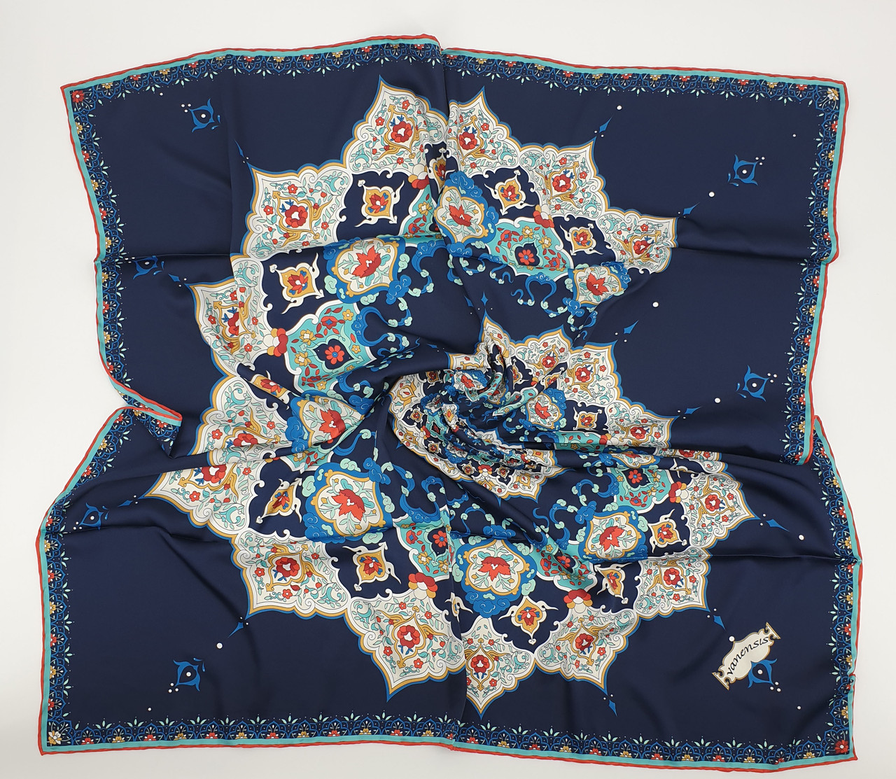 Хустка  M&JJ ІЗМІР Шовк Різнокольоровий 95х95 см (2069), фото 1