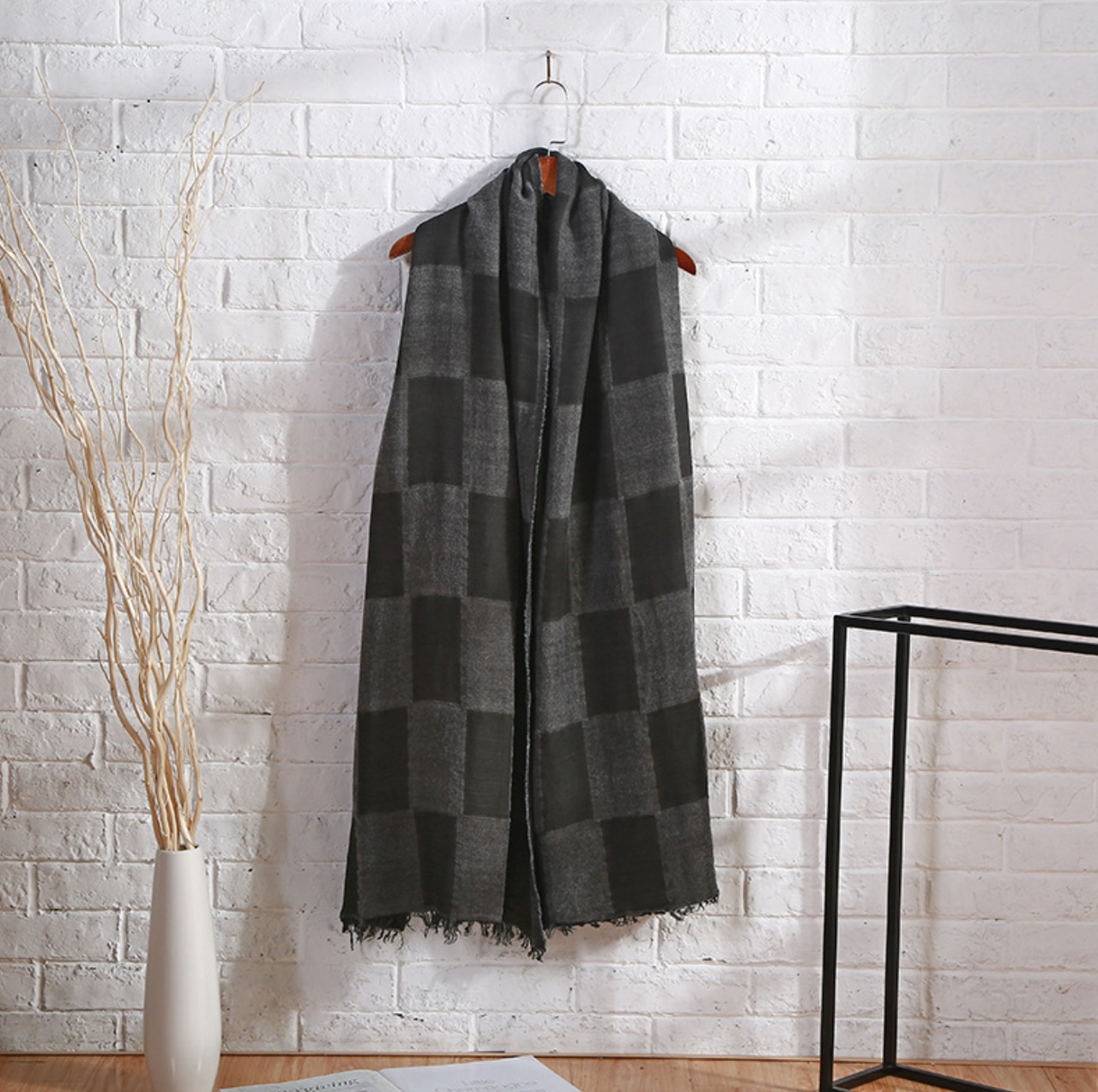 Шарф M&JJ Х'юстон Чорний 180х70 см (8282), фото 1