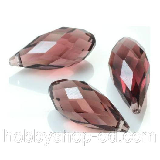 Бусини крапля виноградні 7*14 мм (10 шт) з огранкою, фото 1