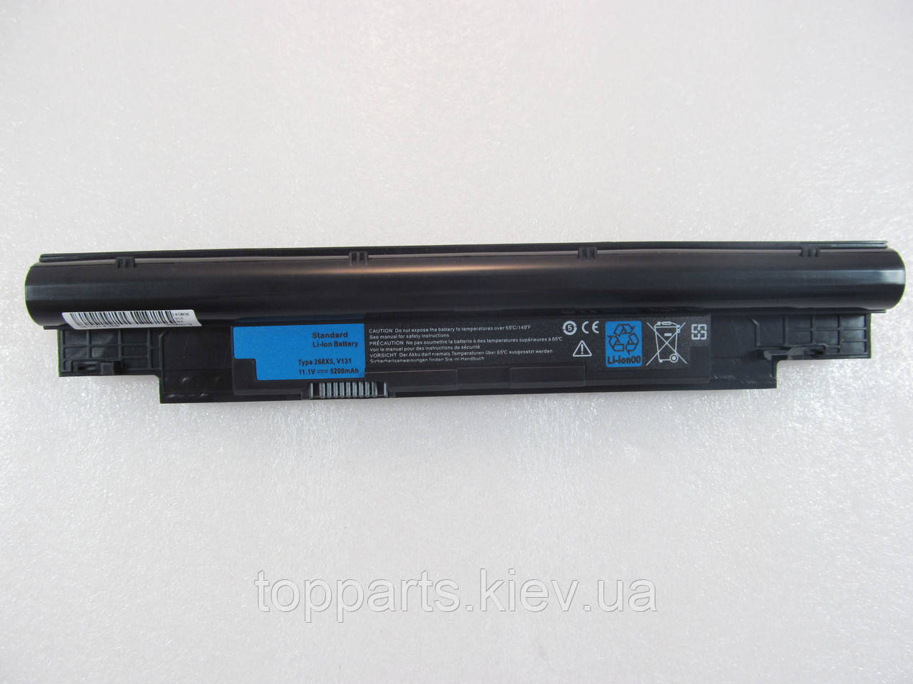 Батарея для ноутбука Dell Vostro V131 JD41Y, 5200mAh, 6cell, 11.1 V, Li-ion, чорний