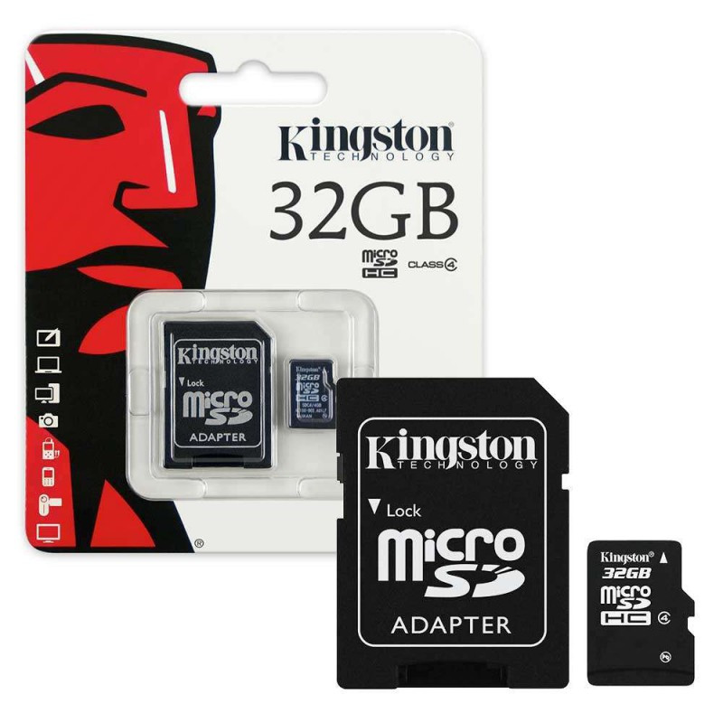 Картка пам'яті microSDHC+SD adapter Kingston 32 Gb 10class