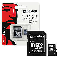 Картка пам'яті microSDHC+SD adapter Kingston 32 Gb 10class