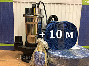 Насос дренажно-фекальний DELTA WQS2-2.5 нержавійка + шланг 10 м.