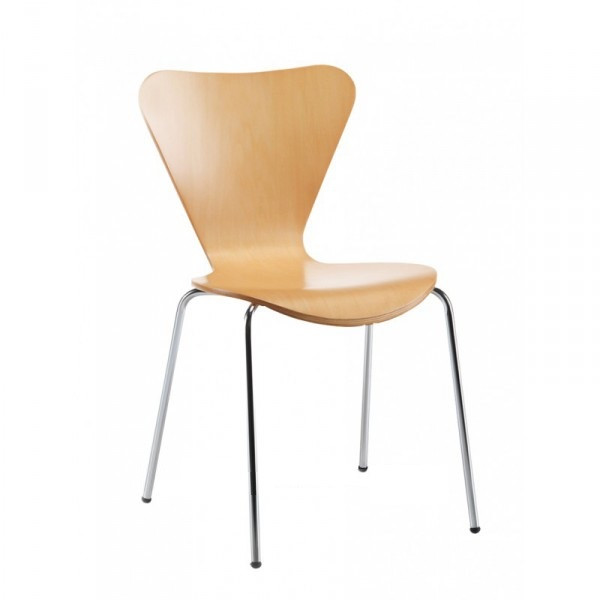 Стілець барний Ант, гнута фанера, натуральний дуб, фото 1