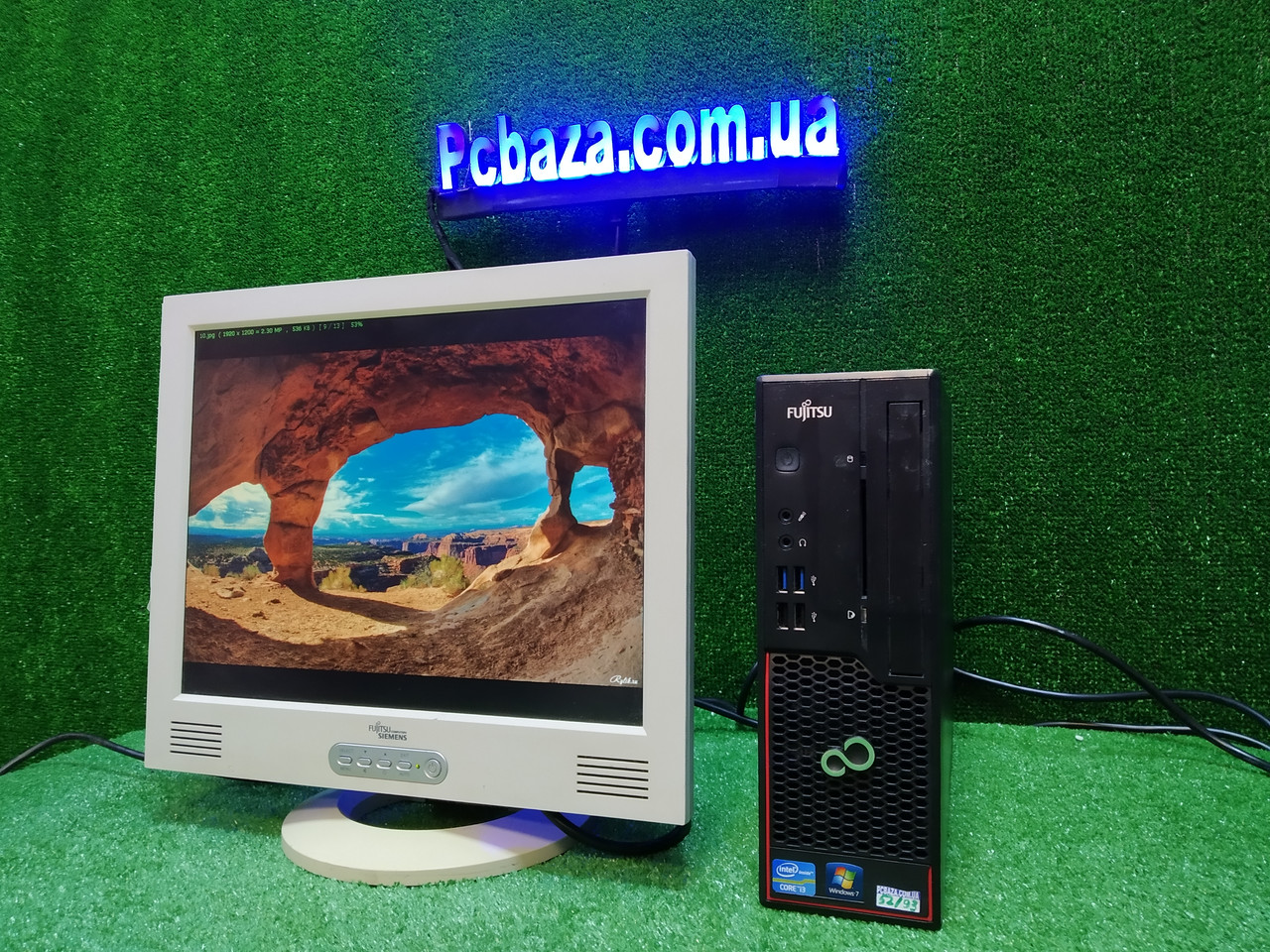 ПК + монитор 15", i3-3220 3.3, 4 ГБ, 500 Гб, 2xCOM, 10 USB, USB 3.0 Настроен. Германия! ОПТ
