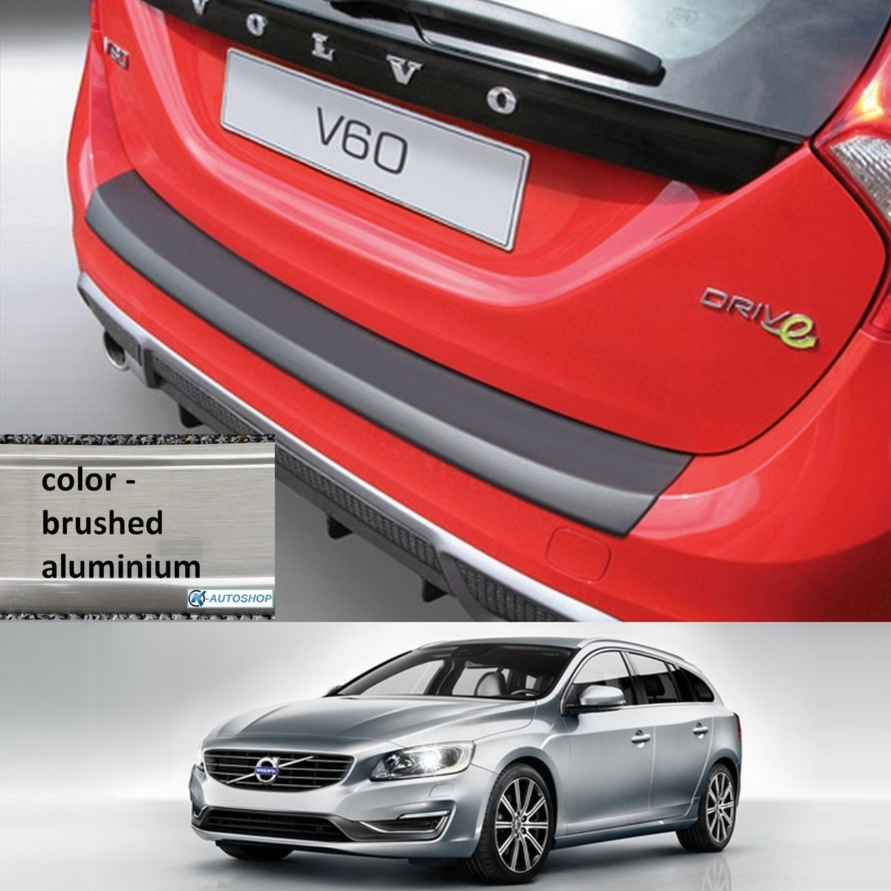 Пластикова захисна накладка заднього бампера для Volvo V60 / V60 Cross Country 11.2010-6.2018