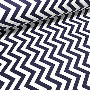 Тканина поплін зигзаг — рідкісний темно-синій (ТУРЦІЯ шир. 2,4 м)