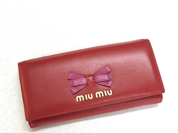 Жіночий гаманець Miu Miu шкіряний, фото 2