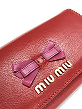 Жіночий гаманець Miu Miu шкіряний, фото 3