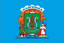 Прапор Кам'янки Прапорна сітка, 1,5х1 м, Кишеня під держак