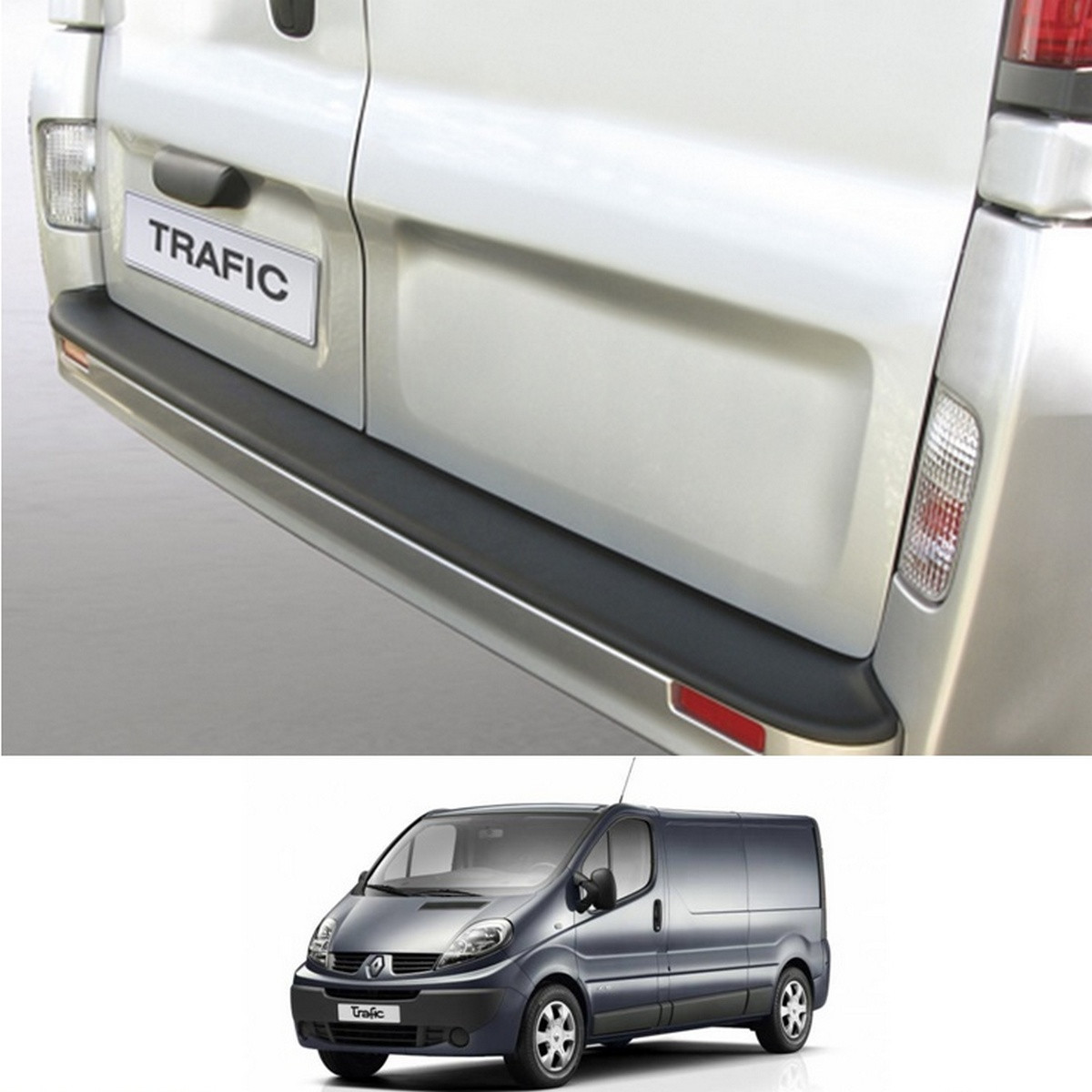 Пластикова захисна накладка на задній бампер для Renault Trafic 2006-2014