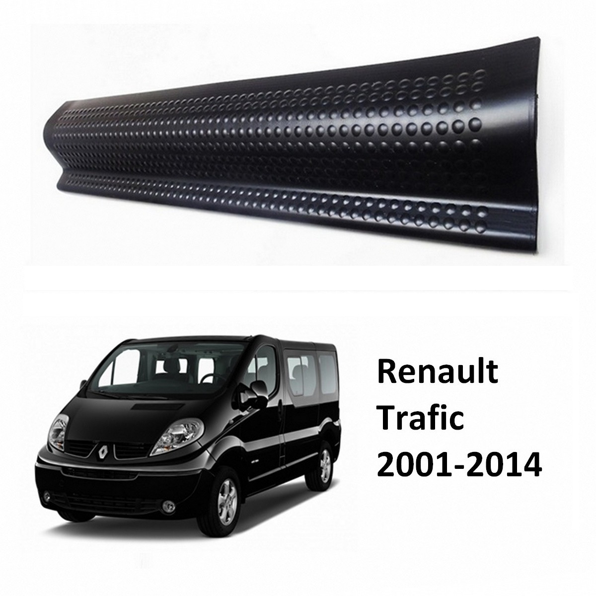 Пластикові захисні накладки на пороги для Renault Trafic 2001-2014