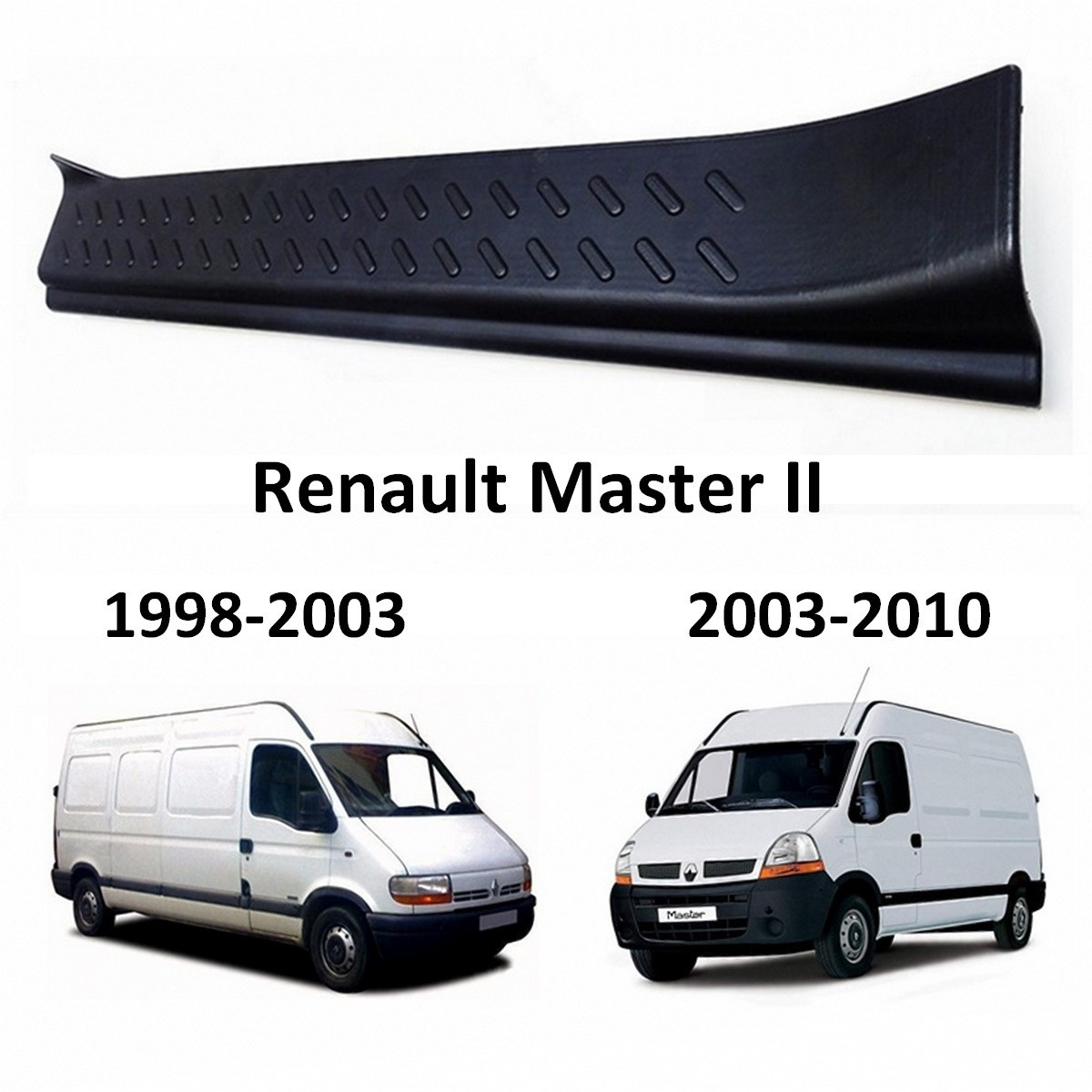 Пластикові захисні накладки на пороги для Renault Master II 1998-2010