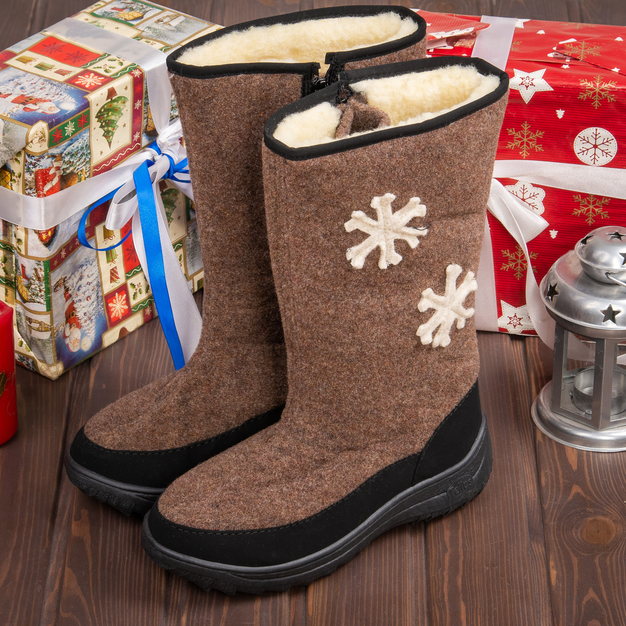 Валенки сукіні Tellus 34-82SBRL світло-коричневі, фото 1