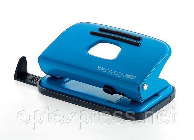 Діркопробивач металевий офісний Vantage NOVUS блакитний, фото 1