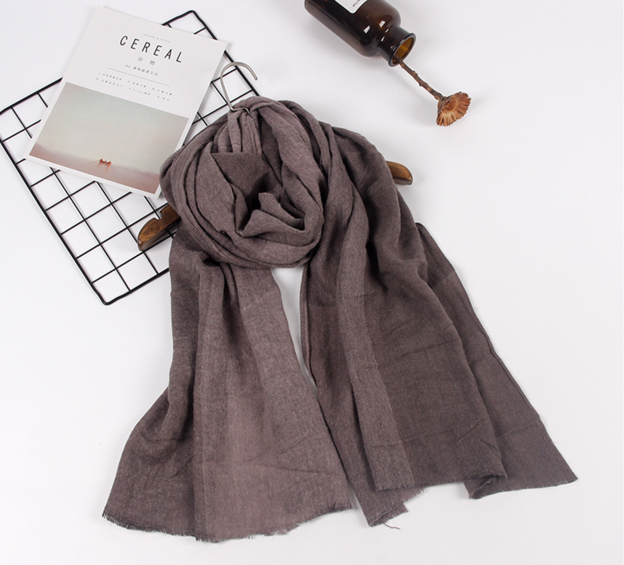 Шарф M&JJ Мадрид Фіолетовий 200х70 см (8274), фото 1