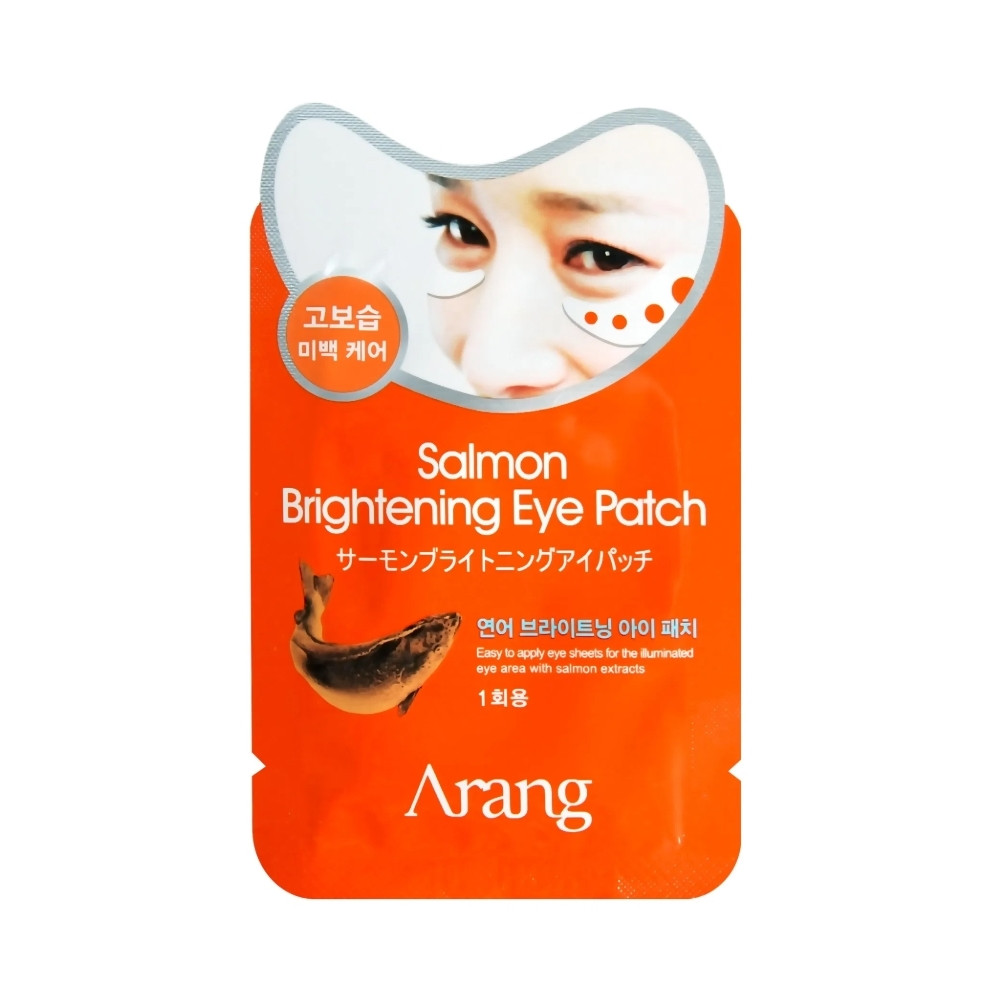 Патчі під очі освітлюючі з ікрою лосося Arang Salmon Brightening Eye Patch 5 г (8809295015339), фото 1