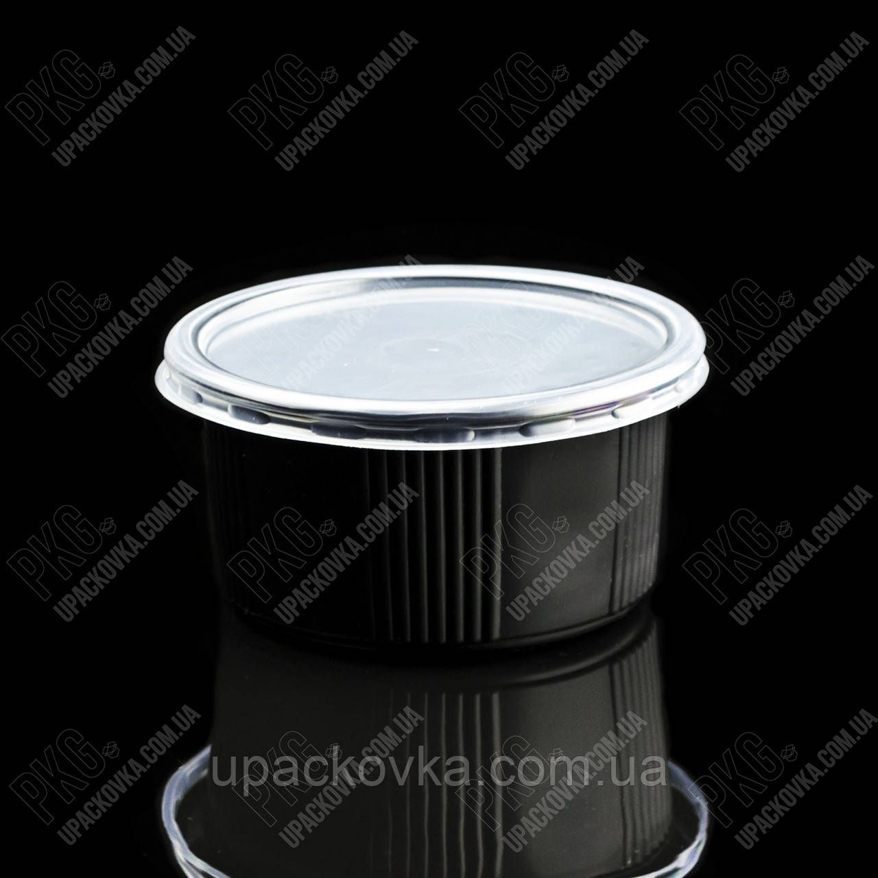 Контейнер круглый с крышкой ПС 115, 350 мл, PP, Черный: продажа, цена в ...