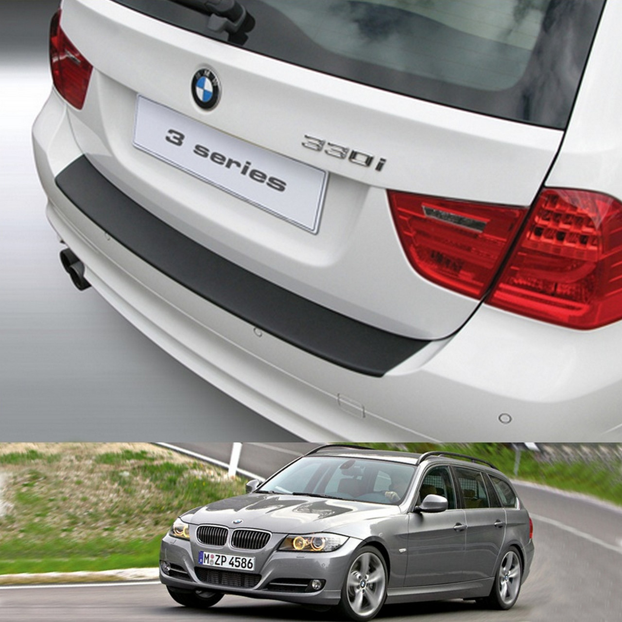 Пластикова захисна накладка на задній бампер для BMW 3-series E91 Touring 2008-2012