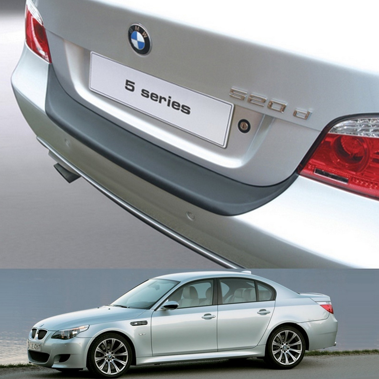 Пластикова захисна накладка на задній бампер для BMW 5-series E60 'M' Sport 2003-2010