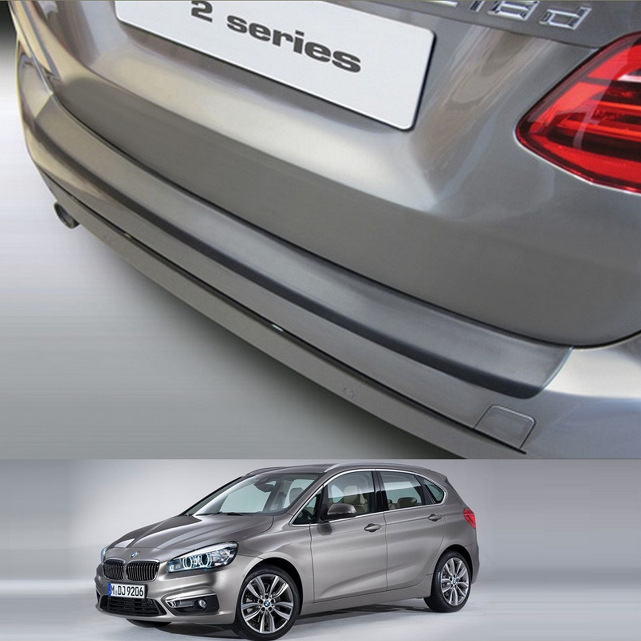 Пластикова захисна накладка на задній бампер для BMW 2-series F45 Active Tourer 2014> oem # 51472412724