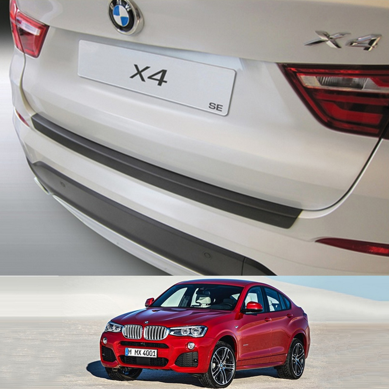 Пластикова захисна накладка на задній бампер для BMW F26 X4 2014-2018