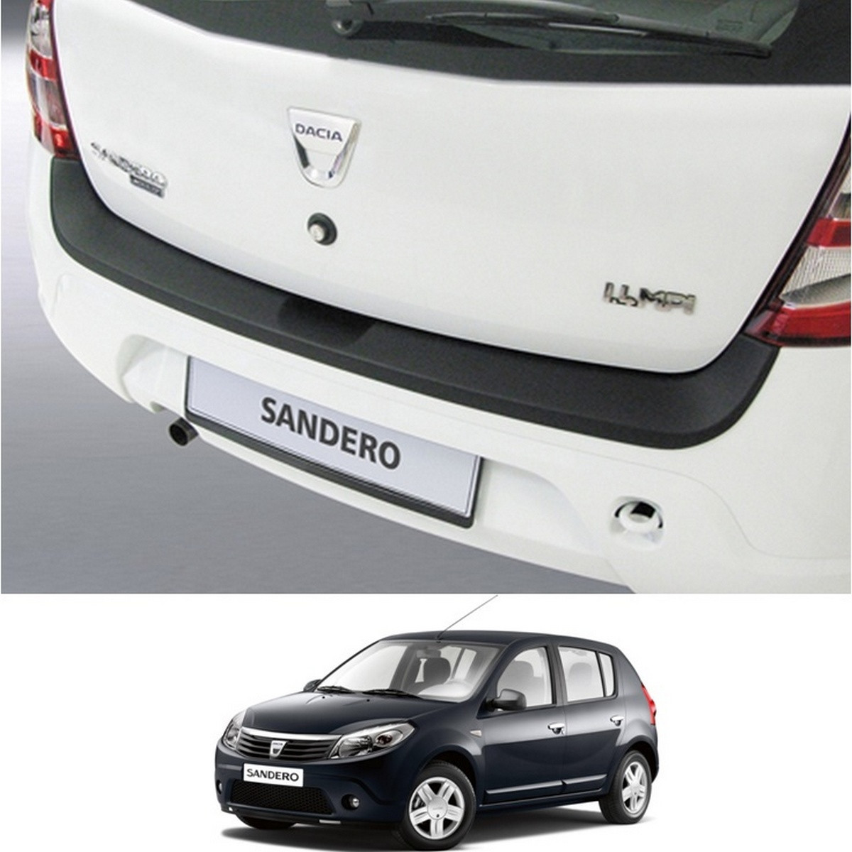 Пластикова захисна накладка на задній бампер для Renault Dacia Sandero 2008-2012