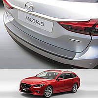 Пластиковая защитная накладка на задний бампер для Mazda6 Wagon 2013-2017