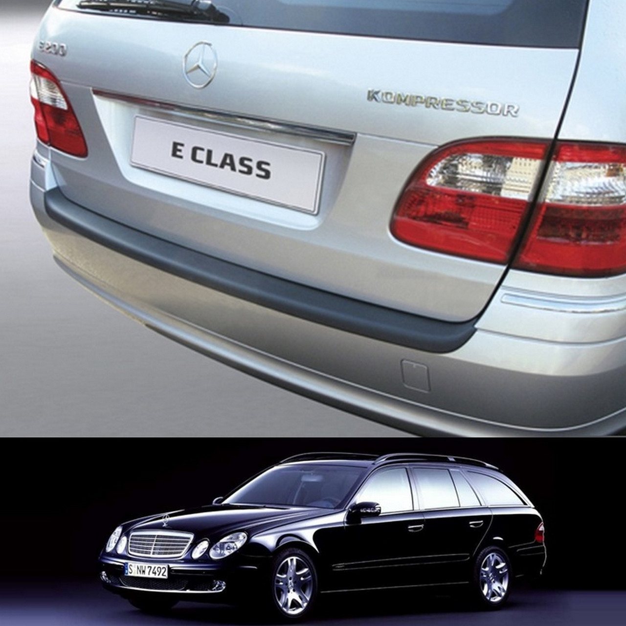 Пластикова захисна накладка на задній бампер для Mercedes-Benz E-Class W211T Touring 2003-2009