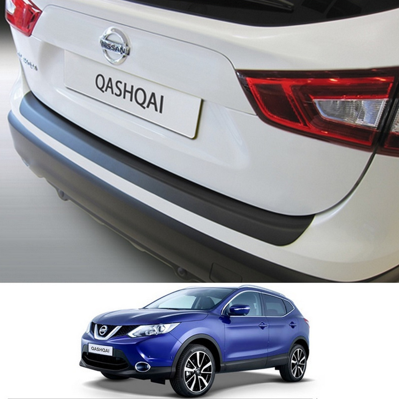 Пластикова захисна накладка на задній бампер для Nissan Qashqai J11 2013-2017