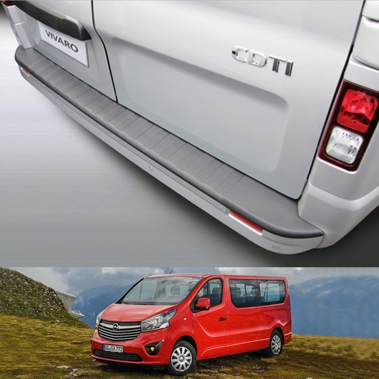 Пластикова захисна накладка на задній бампер для Opel Vivaro B 2014-2019