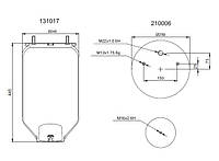Пневмоподушка, пневморессора SAF 2618, 2619, 4022NP02, W01M580756, 08410071, 1R11709 под болт стакана M16x2