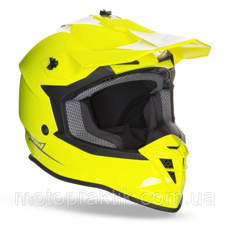 GEON MX633 GLOSSY FLUO-YELLOW, XS (53-54) Мотошолом Кросc