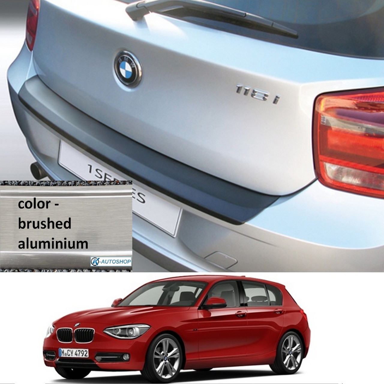 Пластикова захисна накладка на задній бампер для BMW 1-Series F20 2011-2015 (not M)